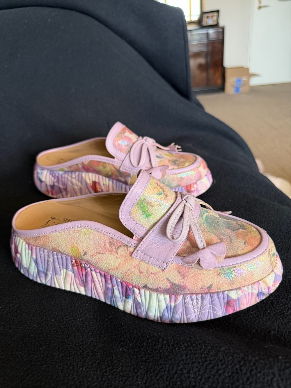 L'ATISTE Pastel Multicolor Floral Slip-On Loafers